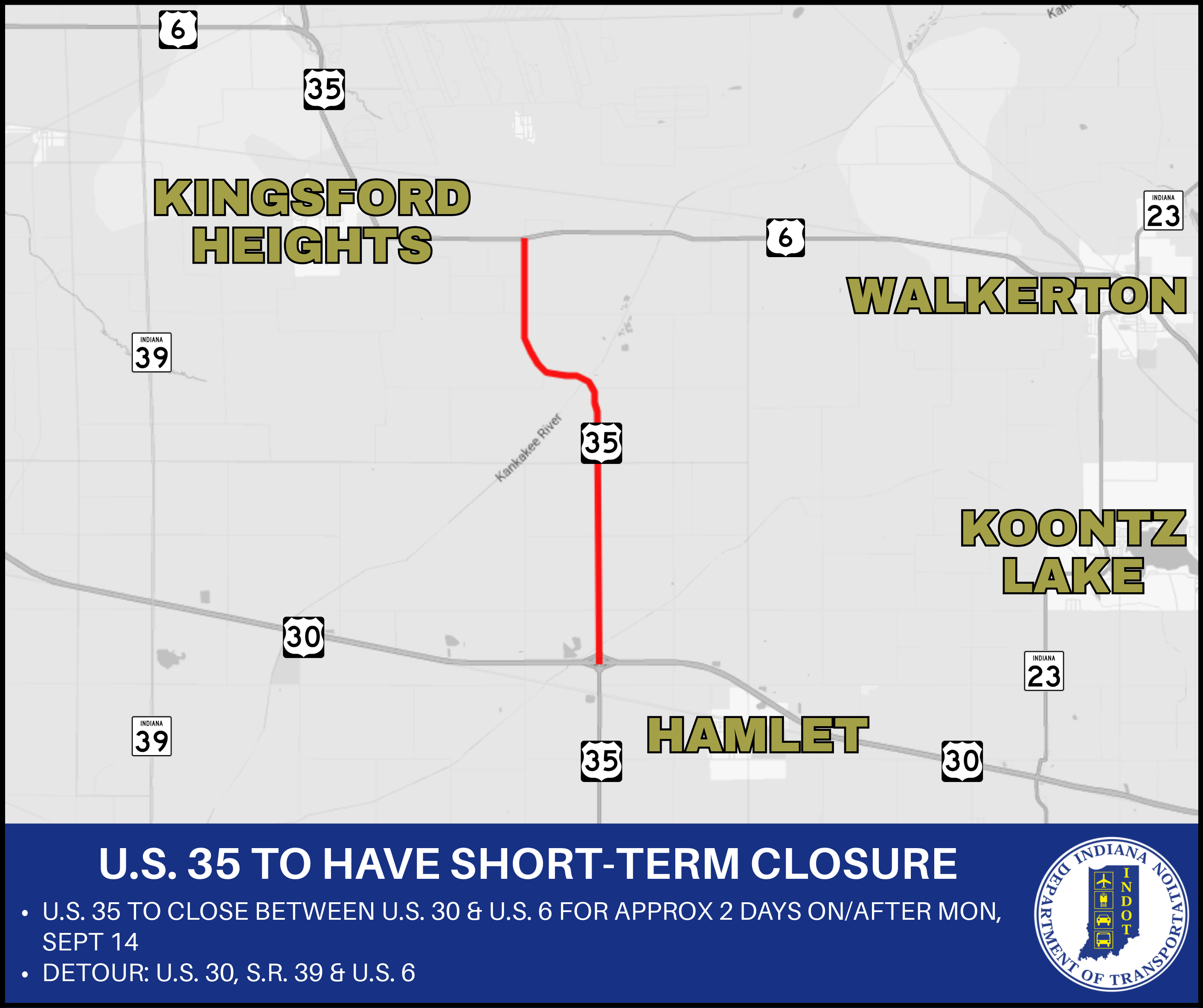 U.S. 35 to close for seal coat operations